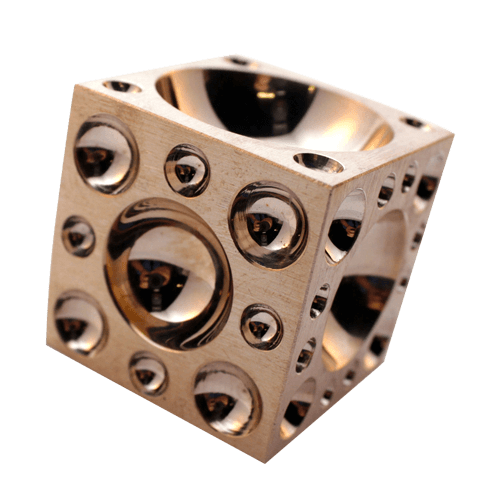 Cube Dapping Solid Brass - Image 2