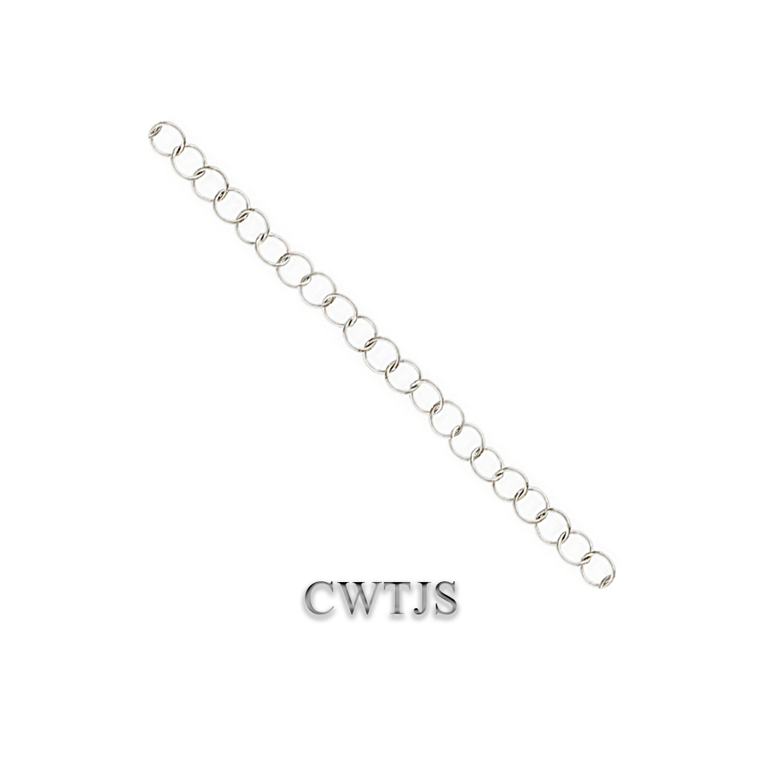 C0101X Sterling Silver Plain Round Link - Image 2