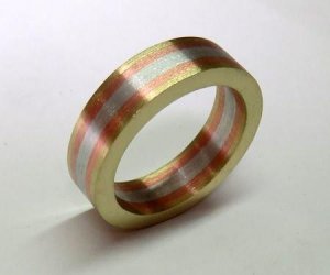 Three Tone Ring Joined With Rivets