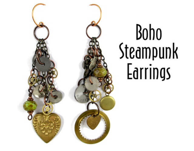 How to Make Boho Steampunk Earrings