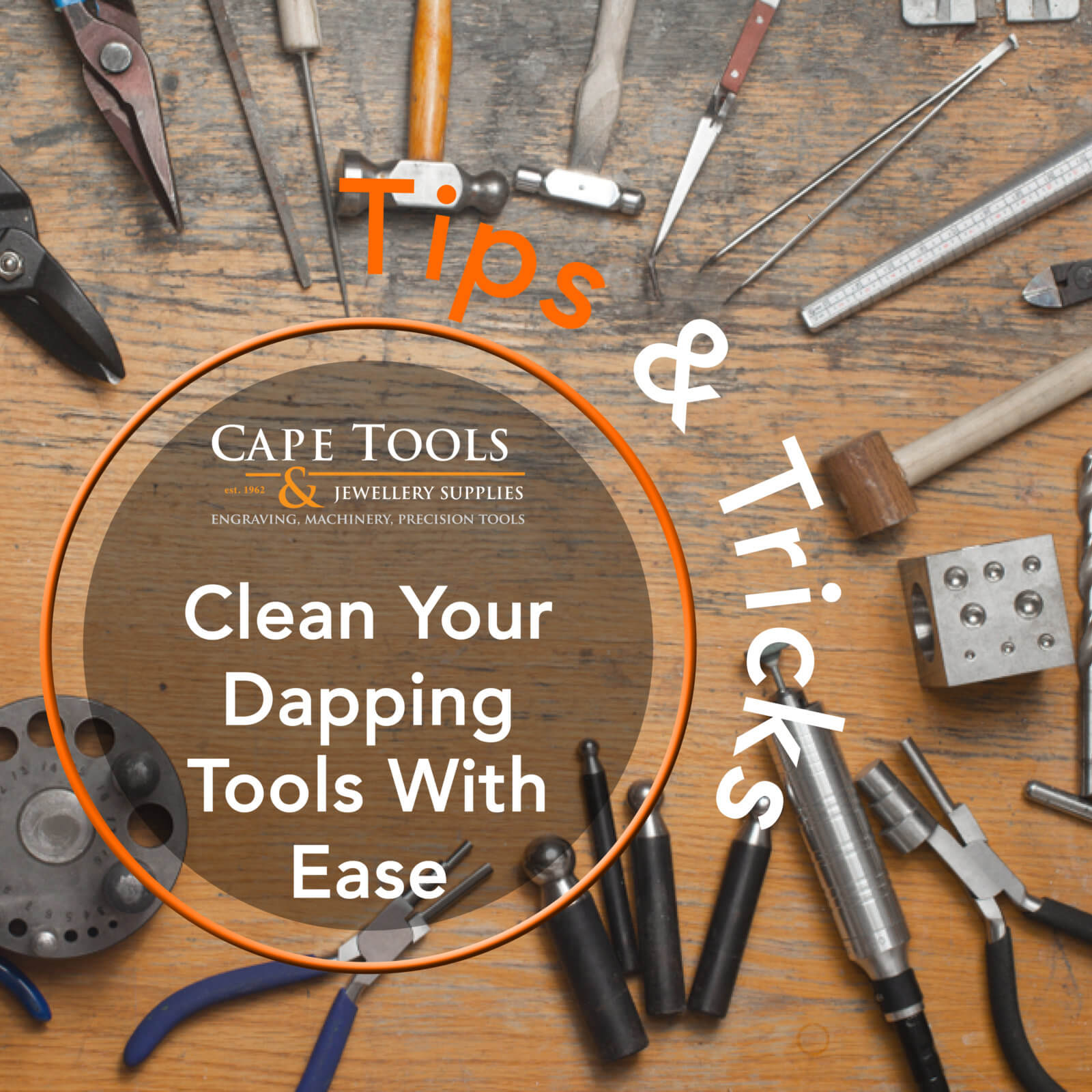 Clean your dapping tools with ease