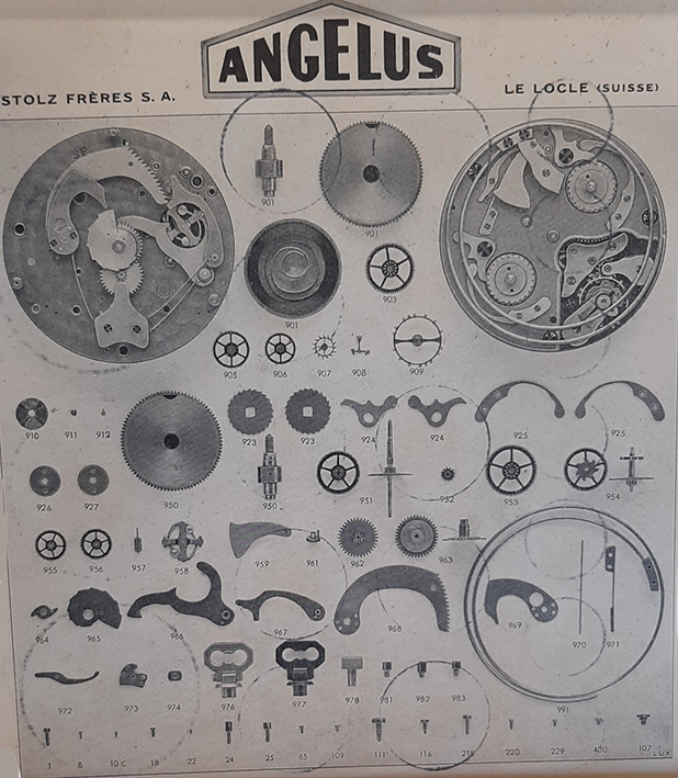 Angelus Calibre 160 24" 60mm 8 Jours