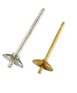 Pearl Cup & Pin Silver & 9 Carat Gold