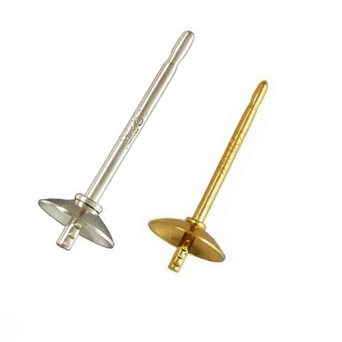 Pearl Cup & Pin Silver & 9 Carat Gold