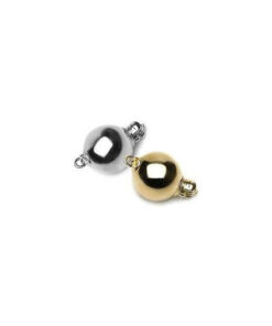 Clasp Pearl Ball Silver & 9 Carat Gold