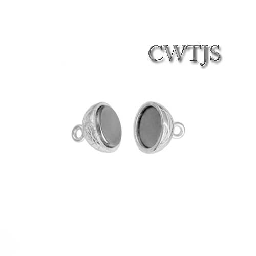 Clasp Magnetic Oval & Ball Silver - Image 2