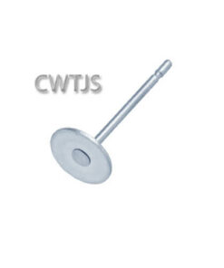 Earring Post Flat Disc Silver