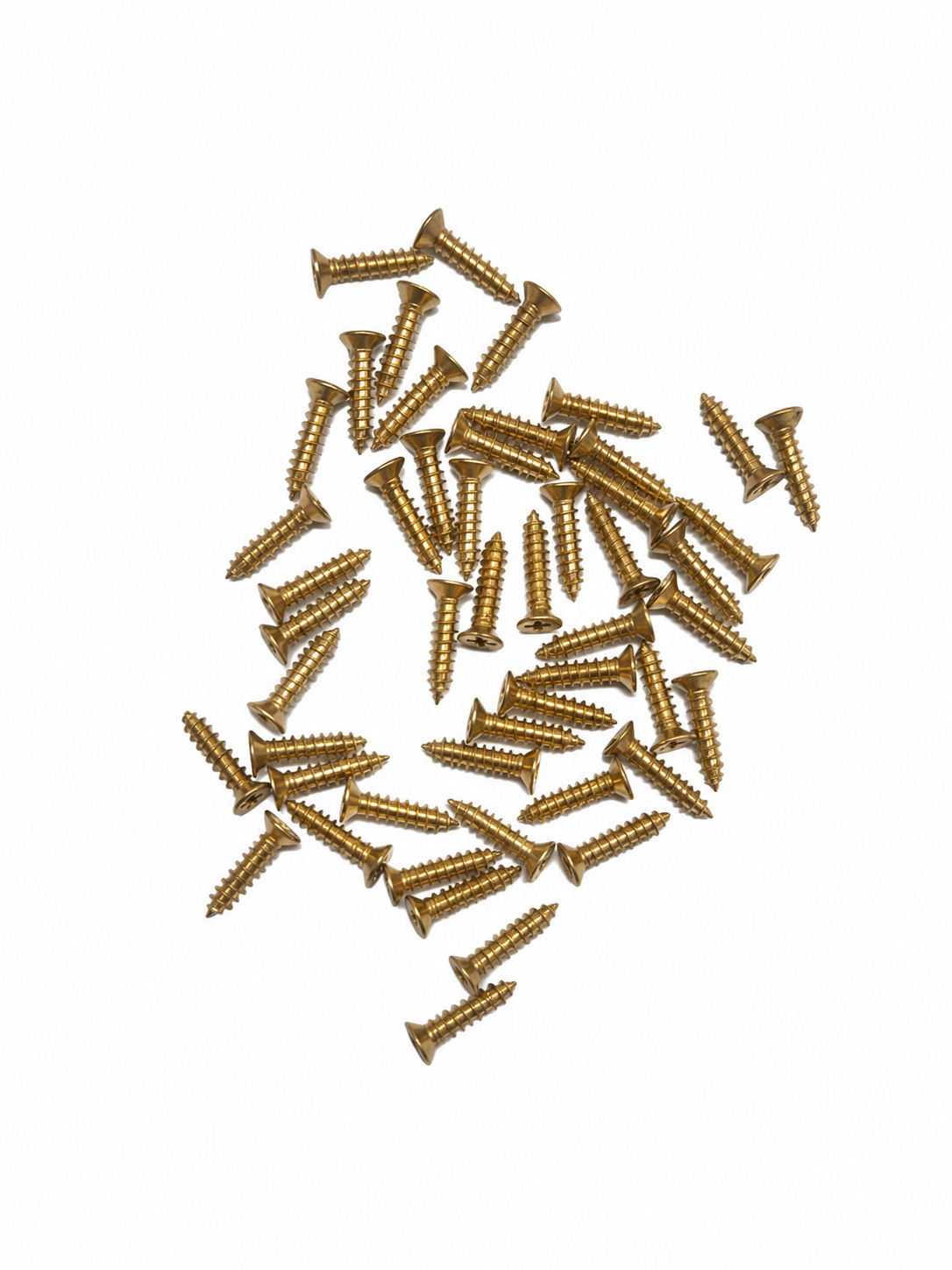 Screws Brass Flat Head 3.80mm Ø x 10mm Length 50 Pieces
